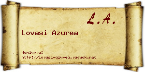 Lovasi Azurea névjegykártya